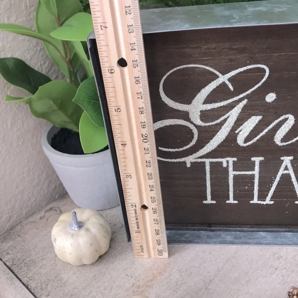 Rustic Farmhouse Fall Harvest wood and galvanized metal decor sign